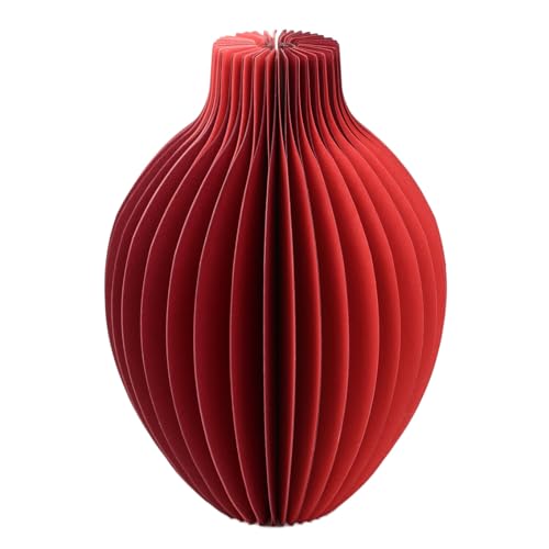Vase en Papier nid d&rsquo;abeille Rouge Talking Tables avec Flacon en Verre, Fermeture magnétique, Centre de Table Unique, décoration intérieure, vases à Fleurs, imperméable, décoration de Table