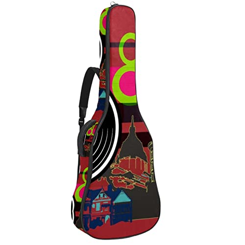 Housse de protection épaisse en éponge imperméable pour guitare acoustique, électrique, basse, guitare classique… - Les Beatles, Paul McCartney, John Lennon, RIngo Starr, George Harrison Housse de protection épaisse en éponge imperméable pour guitare acoustique, électrique, basse, guitare classique…
