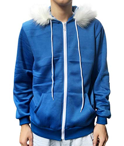 Jonikow Sans Adult Children Blue Print Hoodie Cosplay Costume Jacket Sweatshirts (S, Children)