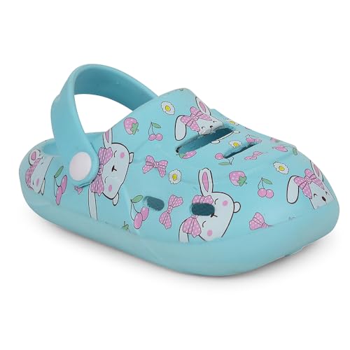 Image of Liberty Lucy&Luke SANDWALK Kids Clogs for Boys & Girls | Lightweight Slip-On Clogs - Beige & Blue | Durable & Soft EVA Sole | Comfortable & Breathable Sandals for Walking - Cushioned Footbed