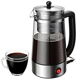 KIDISLE Percolator Coffee Pot Electric 10 Cup, Automatic Keep Warm, Stainless Steel Basket, Cool-Touch Handle