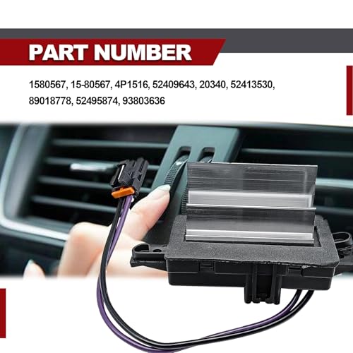 ZOKYUYS AC Blower Motor Resistor Blower Control Module, 15-80567 89018778 52495874 4P1516, Fit for 2003-2007 Chevy Silverado Avalanche Suburban Tahoe, GM Sierra Envoy Yukon, Escalade - Thumbnail 5