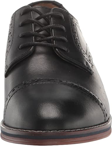 Johnston & Murphy Boy's Conard Cap Toe (Little Kid/Big Kid) Black Full Grain 1.5 Little Kid M #TOP1