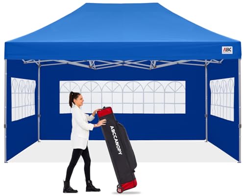 Image of ABCCANOPY Pop up Canopy Tent with Elegant Church Window 10X15,Royal Blue