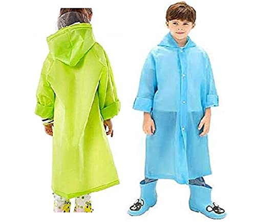 Image of Boy's|Girl's PVC Raincoat With Hood For kids (Pack of 2)