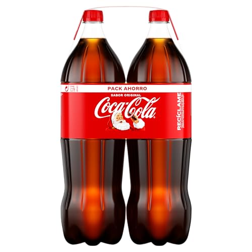 Coca-Cola Sabor Original, Refresco de Cola - Pack 2 Botellas 2 L