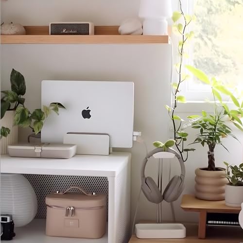 Soporte Vertical Ajustable para Laptop Raico de Madera de Nogal miniatura 2