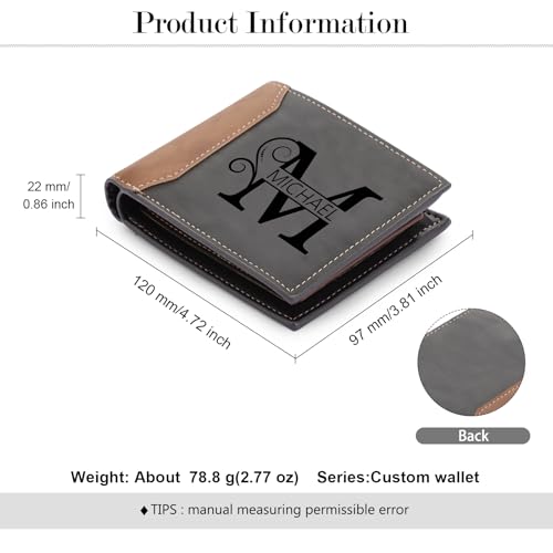 Personalized Wallet for Men - Custom Wallet, Leather Customized Wallets for Men, Gift for Dad, Husband, Son, Graduation, Birthday, Anniversary4