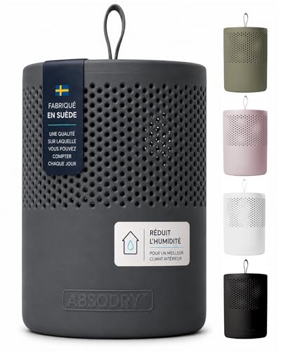 AbsoDry Duo Family - Déshumidificateur d'air anti moisissure non électrique - Absorbeur d'humidité - Pour une meilleure qualité de l'air - Anti humidité...