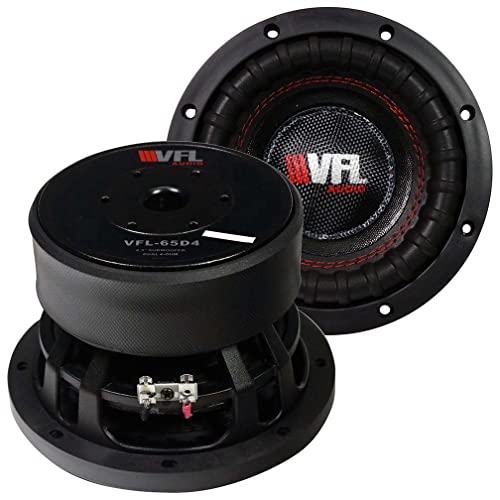American Bass VLF 6.5 Inch Subwoofer 300 Watt RMS and 600 Watt Max Power, 4 Ohm Impedance, 70-oz Magnet, and 2-inch Voice Coil, Pack of 1