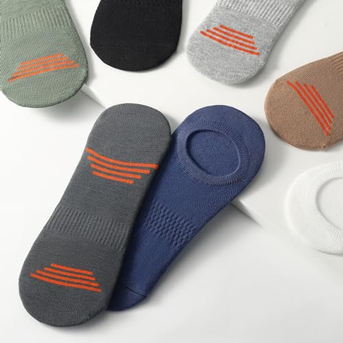 Image of Honeysea 7 Pairs No Show Socks for Women and Men - Low Cut Casual Ankle Athletic Non Slip With Multi Color