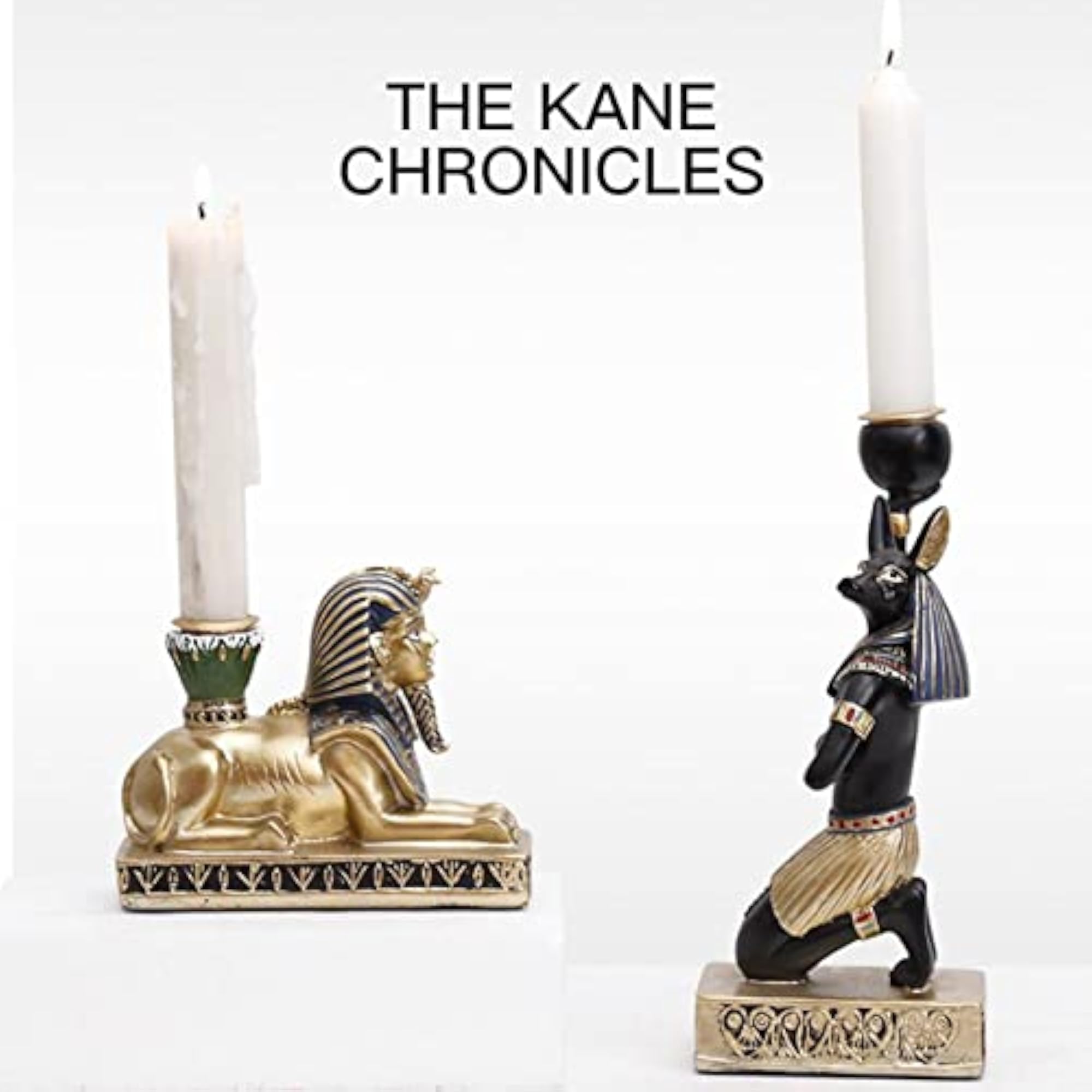 Ancient Egypt Candle Holder Statue for Dinner Decor