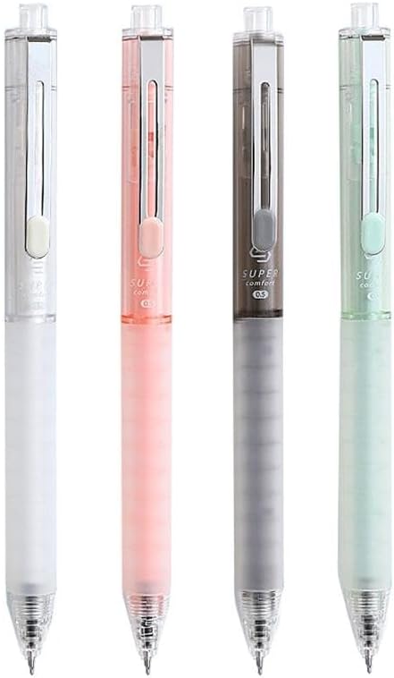 HeTaoCat Bolígrafo negro, paquete de 4, bolígrafo de punta fina de tinta negra de 0.020 in, punta de bolígrafo ST de doble cuenta, bolígrafo de