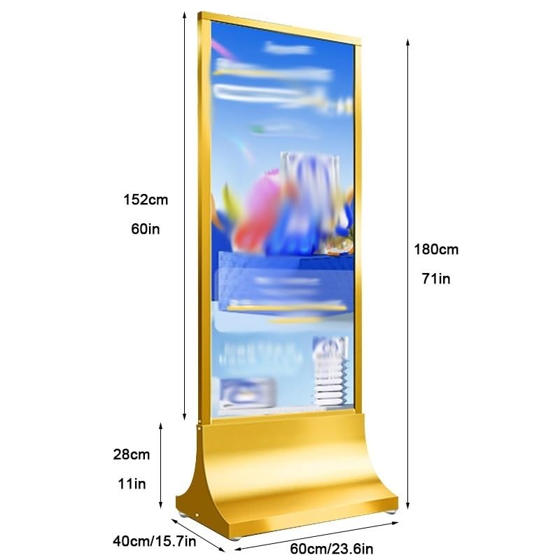 XPLKQXE Soporte Para Carteles, Portacarteles Pie, Señales Portátiles Con Base Lastrada Para Bodas, Restaurantes, Salas Conferencias Y Recepciones Hotel(Gold,23.6x15.7x71in/4pcs)