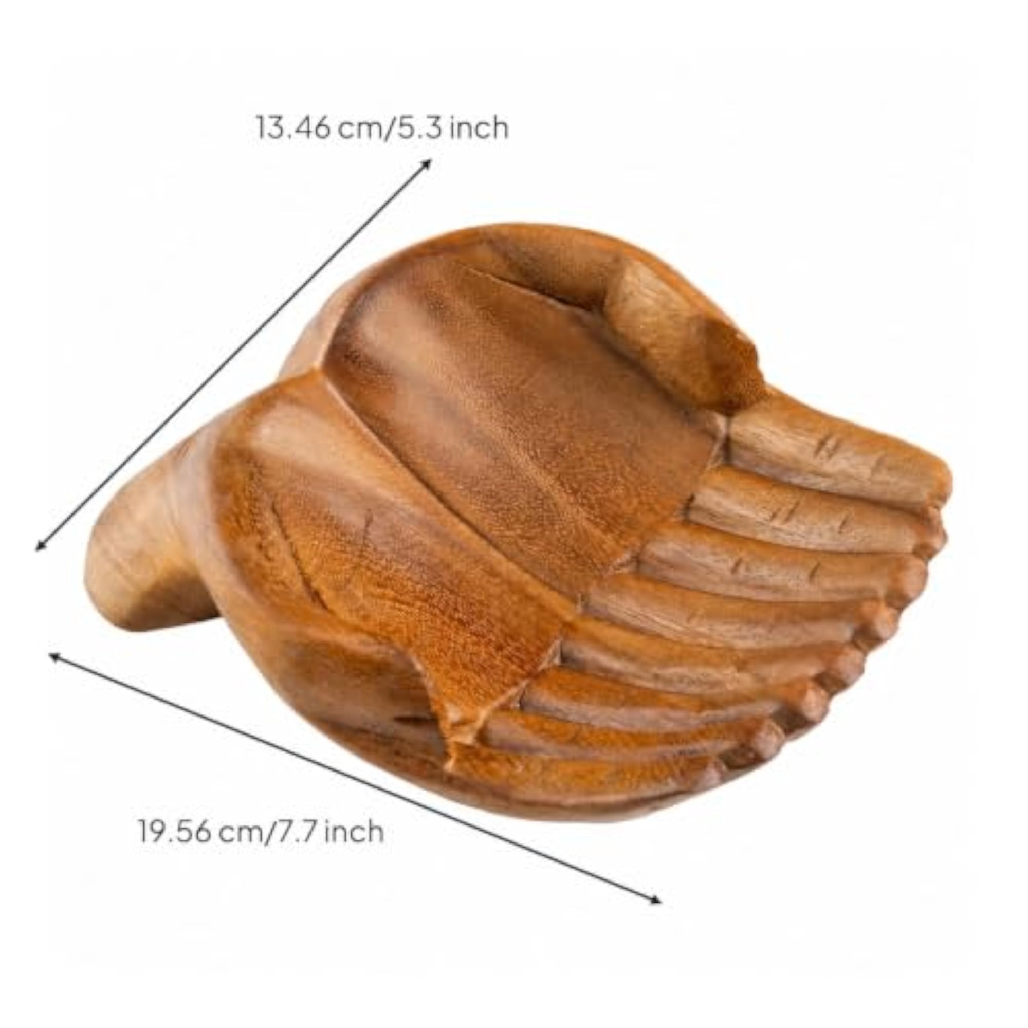 Polished Buddha Hand Decorative Tray Artisan Catchall Dish