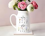 Yaya Plant Pot, Yayas Birth Month Garden Flower Vase, Yayas Garden, Yaya Flower Vase, Yaya Gars Den, Customized Flower Garden Vase Gift for Mom Nana Mimi Grandma Mom Mommy