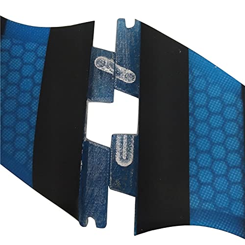 Deportes acuáticos Reemplazo de la aleta de la tabla de surf 3 unids Honeycomb Fibra de carbono Surfboard Rudder Surfing Propeller Aletas de tabla de surf Tablas de surf ( Color : Blue , Size : K2.1 )
