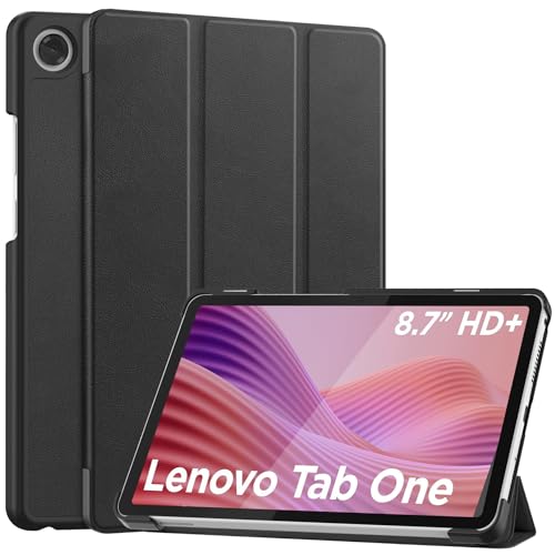 YRH for Lenovo Tab One 8.7 Case 2025 with Auto Sleep/Wake Slim Light Hard Shell Tablet Case Cover for Lenovo Tab One Tablet TB305FU Black