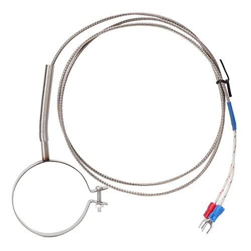 Phefop Hilo de Termopar, Rango de Medición de Alta Sensibilidad de Alta Sensibilidad 0-400 ° C en Forma de U Número de índice de 50 Mm Círculo de Sonda, con Material de Acero (4M)