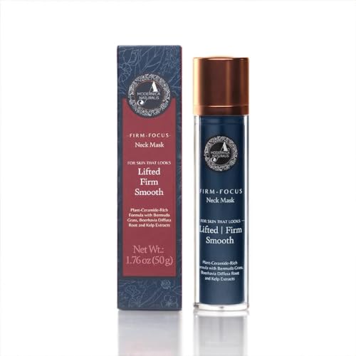 Firm-Focus Neck Mask - Lifts Firms Smooths the look of Loose Saggy Skin on the Neck Jaw Chin & Upper Chest - Focused Neck Firming Action with Phyto-Ceramides and Water Lily