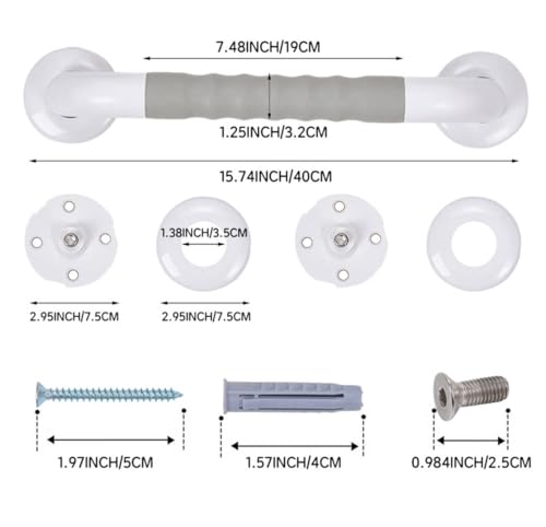 Barres d'appui de douche de 40 cm contre le risque de glissade