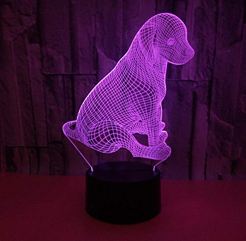 SHJDY Perro Sin Pelo-Pequeña Luz Nocturna,Luz De Reposo 3D,Flash Led,Control Remoto,Fuente De Alimentación Usb,Adecuada Para La Decoración De La Habitación,Regalo Para Niños