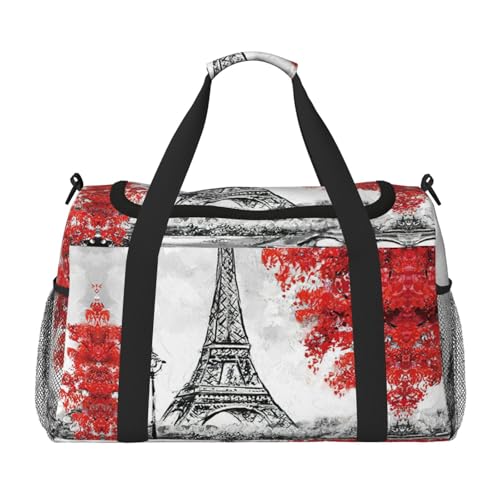 Sac de voyage cabine grand format pour femme avec imprimé Paris