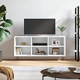 Photo Gallery hovothy mobile porta tv bianco 103,5x30x50cm in legno multistrato ripiani tavolini da salotto moderni arredamento soggiorno credenza bassa portavinili supporto tv da pavimento armadio ad angolo