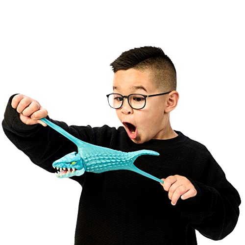 heroes of goo jit zu jurassic world hero pack mosasaurus 4534 long - stretchy squishy dinosaur figure with chomp attack action and unique goo filling