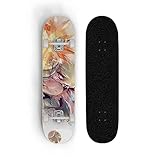 Kssmice Anime Bakugou Katsuki para Skateboarding, 7 Capas Arce Madera Longboard Dibujos Animados Placa Skateboarding Adolescente niña Cepillo Calle Largo Tablero 31 Pulgadas patineta