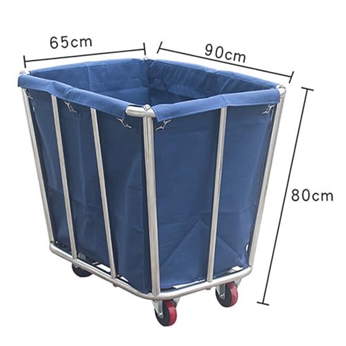 Grand panier à linge industriel à roulettes de 10 cm robuste et imperméable - 2