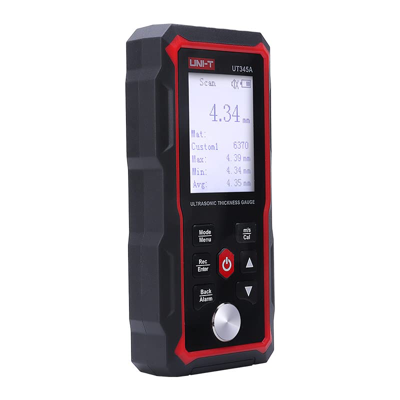 UNI-T UT345A Ultrasonic Thickness Gauge, portable with meter micron coating thickness gauge 3.7V 2000mAh lithium battery