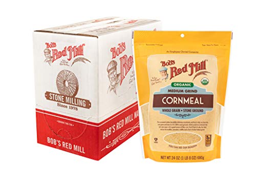 Bob's Red Mill Organic Medium Grind Cornmeal, 24 Ounce (Pack of 4)