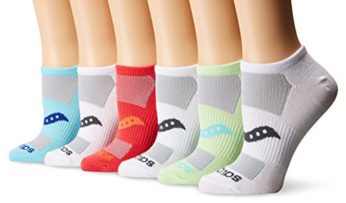 Saucony Women's Socks Multipack Not Available, Light (6 Pairs), Shoe Size: 5-10