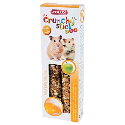 Zolux Crunchy Stick Friandise pour Hamster Pomme/Oeuf 115 g