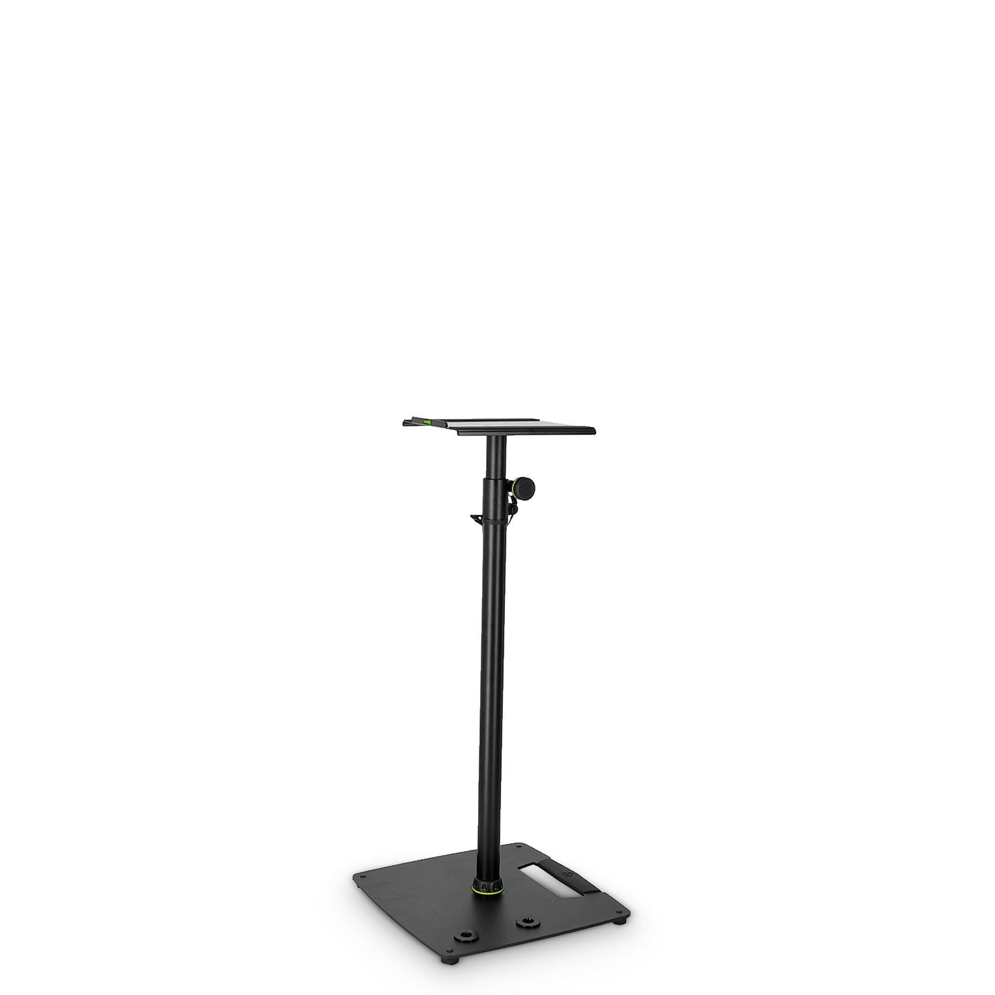 Gravity SP 3202 CS B Supporto per monitor da studio con base quadrata in acciaio