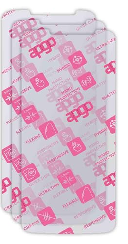 apgo 3x Cristal protector Ultra-Clear Hybrid compatible con Motorola Moto E5 Plus, cristal nano flexible, gran reemplazo para cristal templado, resistente a rayones, adhesivo total