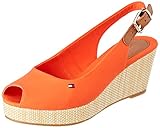 hilfiger wedges weiß PREMIUM DESIGN: Die hochwertigen Sandalen mit Keilabsatz überzeugen durch ihr stilvolles Design. Die seitlich aufgestickte Tommy Hilfiger Flag sowie der Leder-Besatz runden die Schuhe ab.
