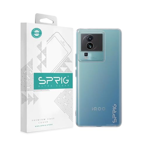 Image of SPRIG Compatible with IQOO NEO 7 5G Premium FlexCrystal Back Cover Drop Tested Shock Proof Mobile Case for Men, Women, Boys and Girls with Camera Protection (Transparent)