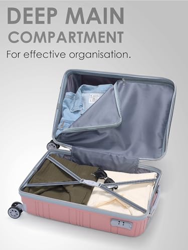 Image of Wesley Golfer Style Cabin 57 cm Small 8 Wheel Hard Case Trolley Bag Suitcase,(57cm, Pink)