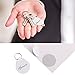 100 Pack Round Key Tags with Split Ring, Tough Plastic Key Tags 1.5 Inch White Key Tags Writable Key Identifiers Tags with 200 Pcs White Label Stickers