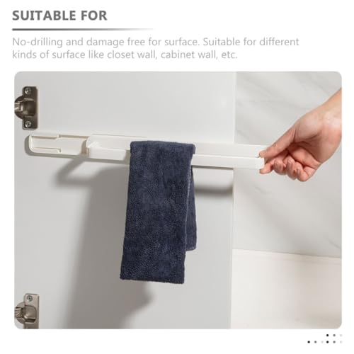 Toalleros de baño deslizantes Operitacx de diseño telescópico push-pull 4