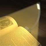 Lucarni Book Lights for Reading at Night,Reading Lights,AAA Battery Clip-On Led Reading Light with 3 Colors & Stepless Dimming,Portable and Ultra-Lightweight with Long Runtime(Black)