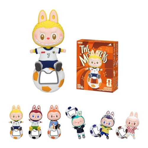 POP MART THE MONSTERS FIFA SERIES - Bottle Opener Fridge Magnet Blind Box Cute LABUBU Home Decor FIFA World Cup 2026 Merchandise Gift for Housewarming Party Soccer Fans Single Box