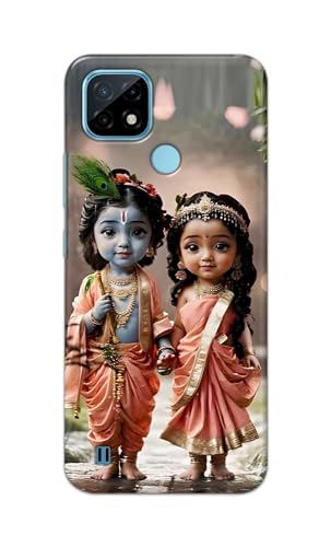 Image of Printed Hard Back Cover for Realme C21 Back Cover (Radha Krishna Love -J2) -190724(EA)