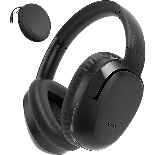 Fcyao S3 Active Noise Cancelling Flexable Headphones, Over Ear Wireless Foldable Bluetooth Headphones, 60H Playtime, Hi-Fi Stereo Sound, On-Ear Headset with Microphone Gift for Christmas