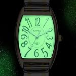 Avaner Uhren Damen Rechteckig Stretchband: Herrenuhr Paaruhren Elastische Armbanduhr mit großen Ziffern Analoge Quarzuhr Einziehbare Edelstahl Banduhr Leicht Ablesbare Uhr für Frauen Männer – Bild 3