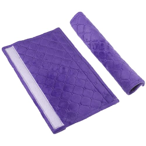 uxcell 2Pcs Refrigerator Door Handle Covers, Polyester Fiber Kitchen Appliance Decor Handles Protectors for Fridge, Dishwasher, Oven, Keep Clean from Food Dirt, Oil Dirt (Purple)