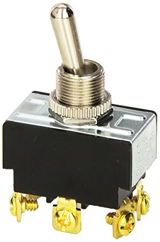Morris 70130 Products 2 Pole Toggle Switch – Heavy Duty, DPDT On-On 6 Screw Terminals – Three Positions – Solid Brass, 1.99” Plated Bushings - 100000 Mechanical Life Cycles –