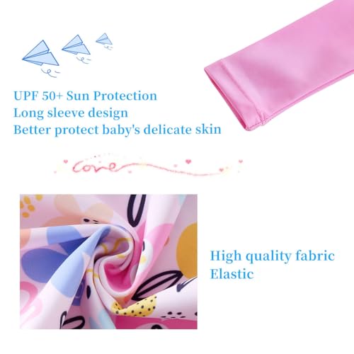 Image of UMELOK Baby Girl One Piece Swimsuit Infant Rash Guard Bathing Suit